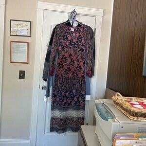 CAbi Multicolor Floral Long Sleeve Dress